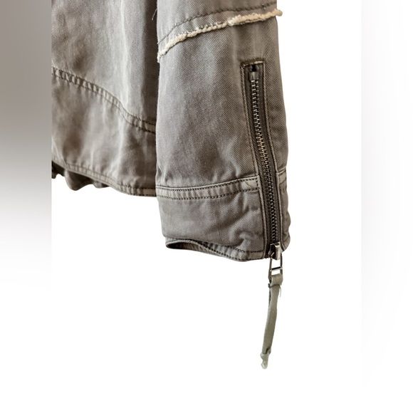 Pam & Gela  Patch Twill Moto Jacket Size S - Picture 3 of 12